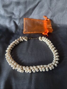 Classic Pearl Cluster Necklace